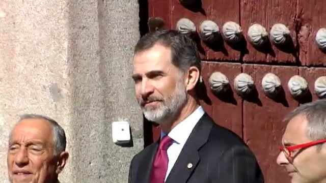 Felipe VI y Rebelo de Sousa visitan la Universidad de Salamanca
