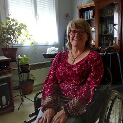 Michèle Margeri, la Transbaie en joëlette