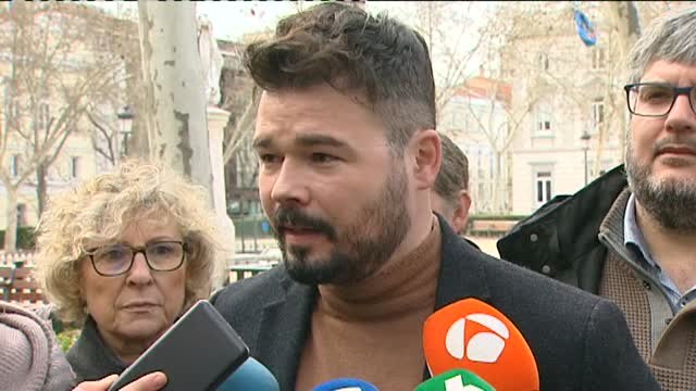 Rufián: Nos están cazando simplemente por nuestras ideas políticas