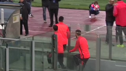 El FC Barcelona se ejercita en el Olímpico de Roma