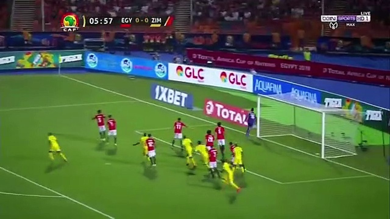 ملخص مباراة مصر وزيمبابوي 1-0 مباراة مجنونة- تألق صلاح وهدف تريزيجيه