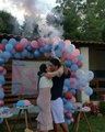 Pregnant Couple Does Gender Reveal by Burning Incense With Colored Smoke