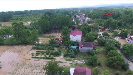 Samsun Terme'de sel etkili oldu