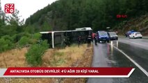 Antalya’da otobüs devrildi: Çok sayıda yaralı var