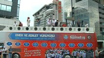 Emek ve Adalet Yürüyüşü'ne katılan işçilerin CHP Genel Merkezi önündeki mitingi (1)