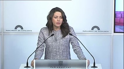 Inés Arrimadas pide la dimisión de Roger Torrent