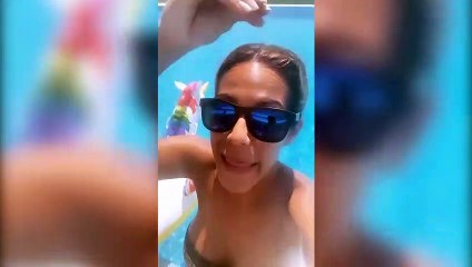 Tamara Gorro disfruta del día de piscina y 'unicornio challenge'