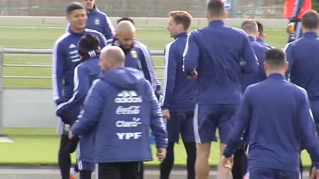 Messi se une al entrenamiento de Argentina en la Ciudad Deportiva del Real Madrid
