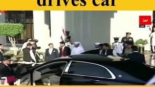 PM Imran Khan drives car of Qatari Emir