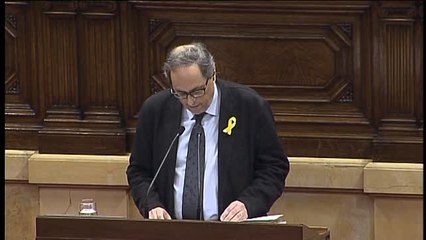 Quim Torra: "¿Por qué los catalanes no podemos debatir sobre nuestro futuro?"