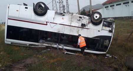 Nevşehir'de turist otobüsü kaza yaptı: 30 yaralı