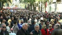 Manifestación de pensionistas en Valencia en demanda de una subida en función del IPC