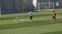 Benzema, Casilla, Theo y Marcos Llorente entrenan con el Castilla