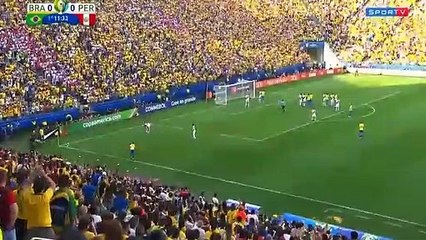 Casemiro Goal - Peru vs Brazil 0-1 22/06/2019