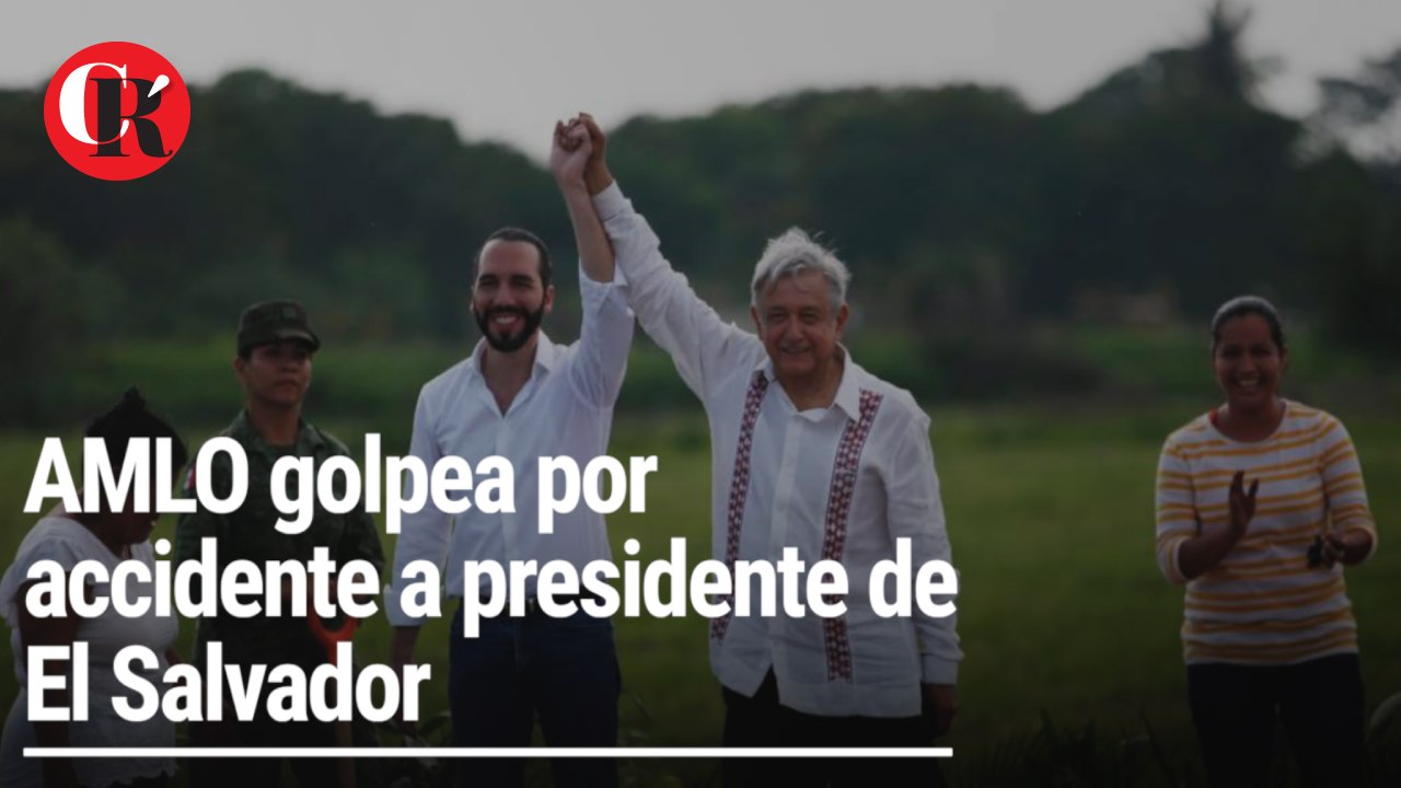 AMLO golpea por accidente a presidente de El Salvador