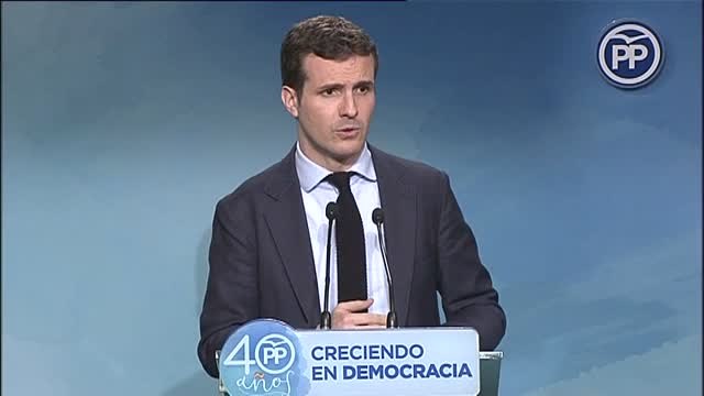 Casado: Tras cinco meses de 155 nadie echa de menos a los independentistas en la Generalitat