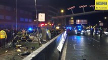 Dos muertos y cuatros heridos en un accidente de tráfico en Madrid