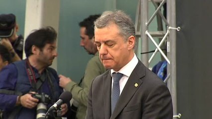 Urkullu homenajea a las víctimas del terrorismo con un contundente discurso