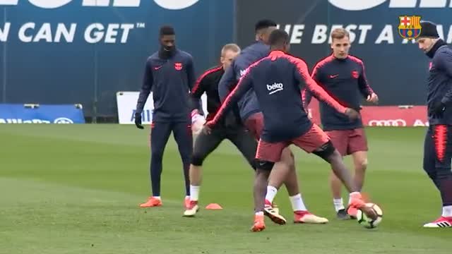 El FC Barcelona prepara el partido de liga ante el Málaga