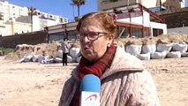 Chiringuitos destrozados por el temporal en Andalucía