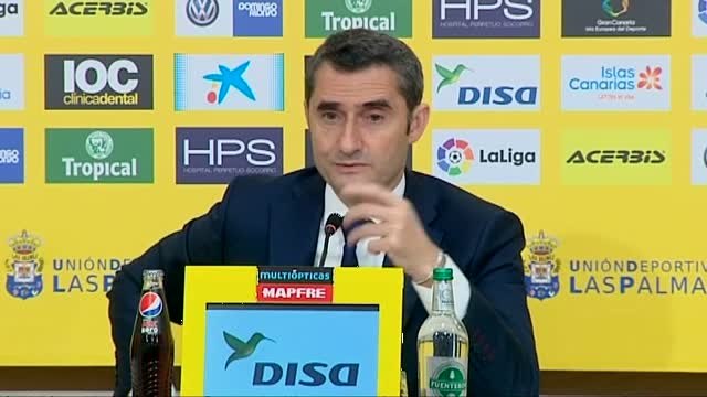Valverde se queja del penalti invisible que dio el empate a Las Palmas