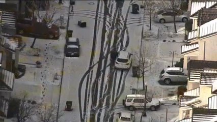 Tormenta de granizo que parece nieve