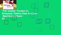 Full version  Pandas for Everyone: Python Data Analysis  Best Sellers Rank : #4