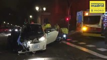 Herido grave un motorista de 25 años tras colisionar con un vehículo en Madrid