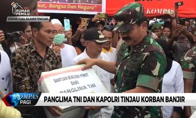 Panglima TNI dan Kapolri Tinjau Korban Banjir