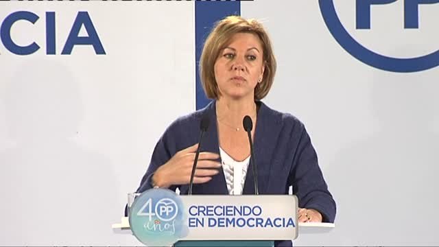 Cospedal critica el acuerdo entre Podemos y Ciudadanos para reformar la ley electoral