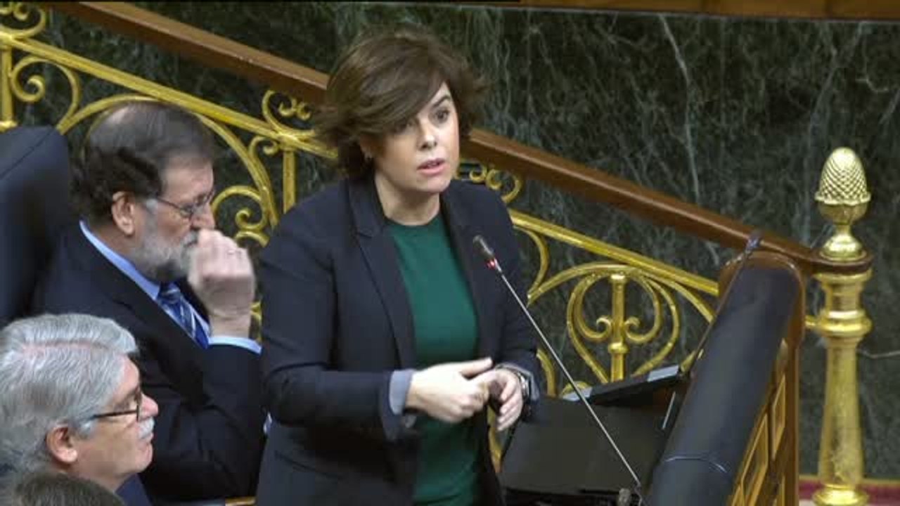 Sáenz de Santamaría a Tardá: "¿Tanto cuesta sacrificar a un catalán cuando han sacrificado a sus empresas, a sus servicios públicos y a su bienestar?"