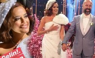 فستان غريب لبطلة مسلسل فاطمة خلال حفل زفافها