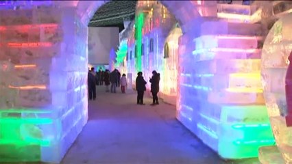 Espectacular festival de hielo en Pekín