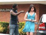 Guy tries to hit girlfriend and the unexpected happens.