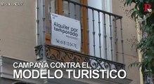 Campaña contra la burbuja turística en Madrid en vísperas de Fitur
