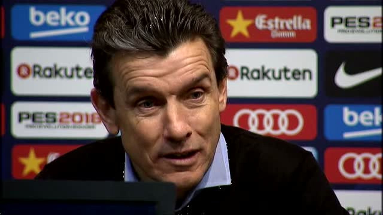 Unzué tras el 5-0 en Copa: "Es el primer partido que verdaderamente no hemos sido capaces de competir al rival"