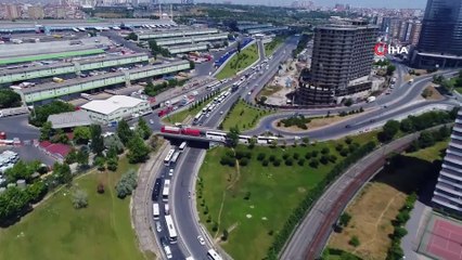 15 Temmuz Demokrasi Otogarı'nda seçim göçü havadan görüntülendi
