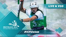 2019 ICF Canoe Slalom World Cup 2 Bratislava Slovakia / Final – C1w, K1m