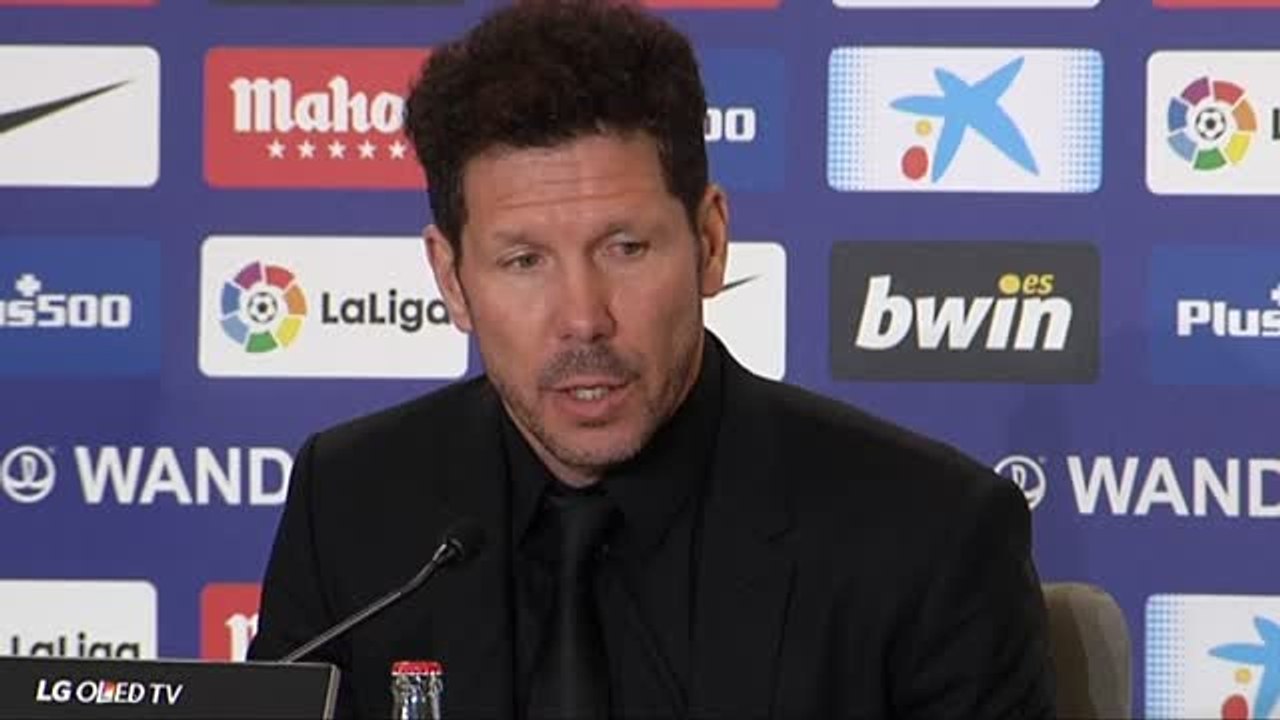 Simeone feliz ante su mejor plantilla: "Me alegra el equipo que tenemos tras seis años aquí"