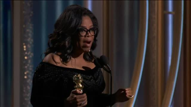 Oprah Winfrey eclipsa la gala con su contundente discurso y las redes sociales ya la colocan en la Casa Blanca