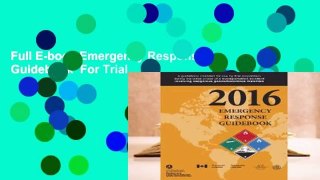 Full E-book Emergency Response Guidebook  For Trial