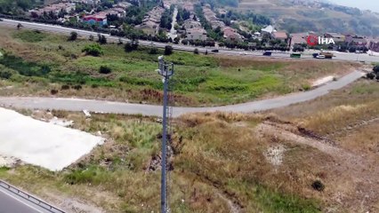 Oylarını kullanıp yollara düştüler, trafik yoğunluğu havadan görüntülendi