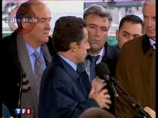 Sarkozy avec les pêcheurs de Boulogne-sur-Mer