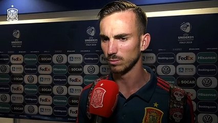 De la Fuente, Fabián, Unai Núñez y Fornals, tras la Goleada a Polonia en el Europeo Sub 21