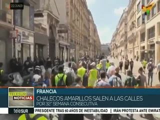 Chalecos Amarillos mantienen protestas por 32 semanas consecutivas
