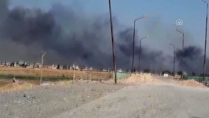 Suriye'de YPG/PKK işgalindeki bölgelerdeki tarım arazilerinde yangın