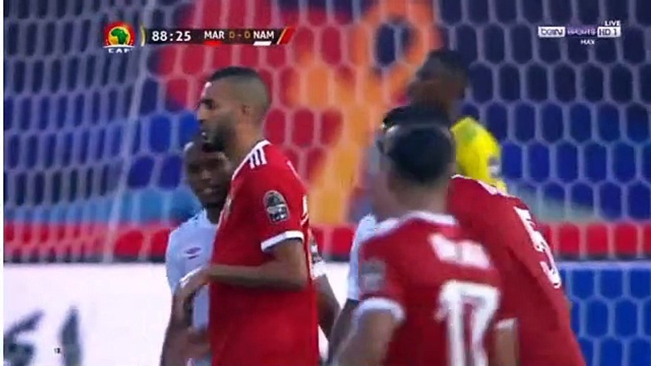 هدف المنتخب المغربي الاول في مرمى ناميبيا