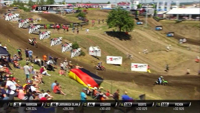 Beaton & Cervellin crashes - MX2 Race 1 - MXGP of Germany 2019