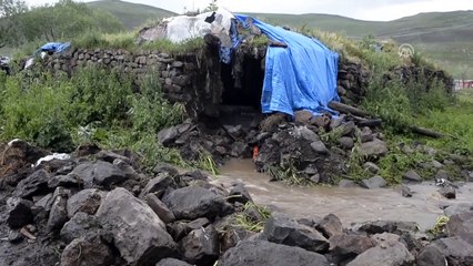 Kuvvetli sağanak ve dolu hasara yol açtı - ARDAHAN