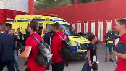 Mallorca-Deportivo: Llegada del Dépor a Son Moix